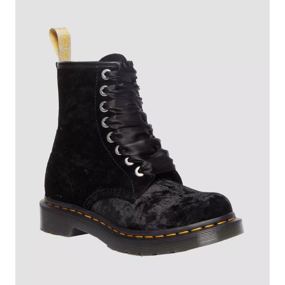 $170 Dr. Martens Women's 1460 Vegan Crushed Velvet Boots Size 5
